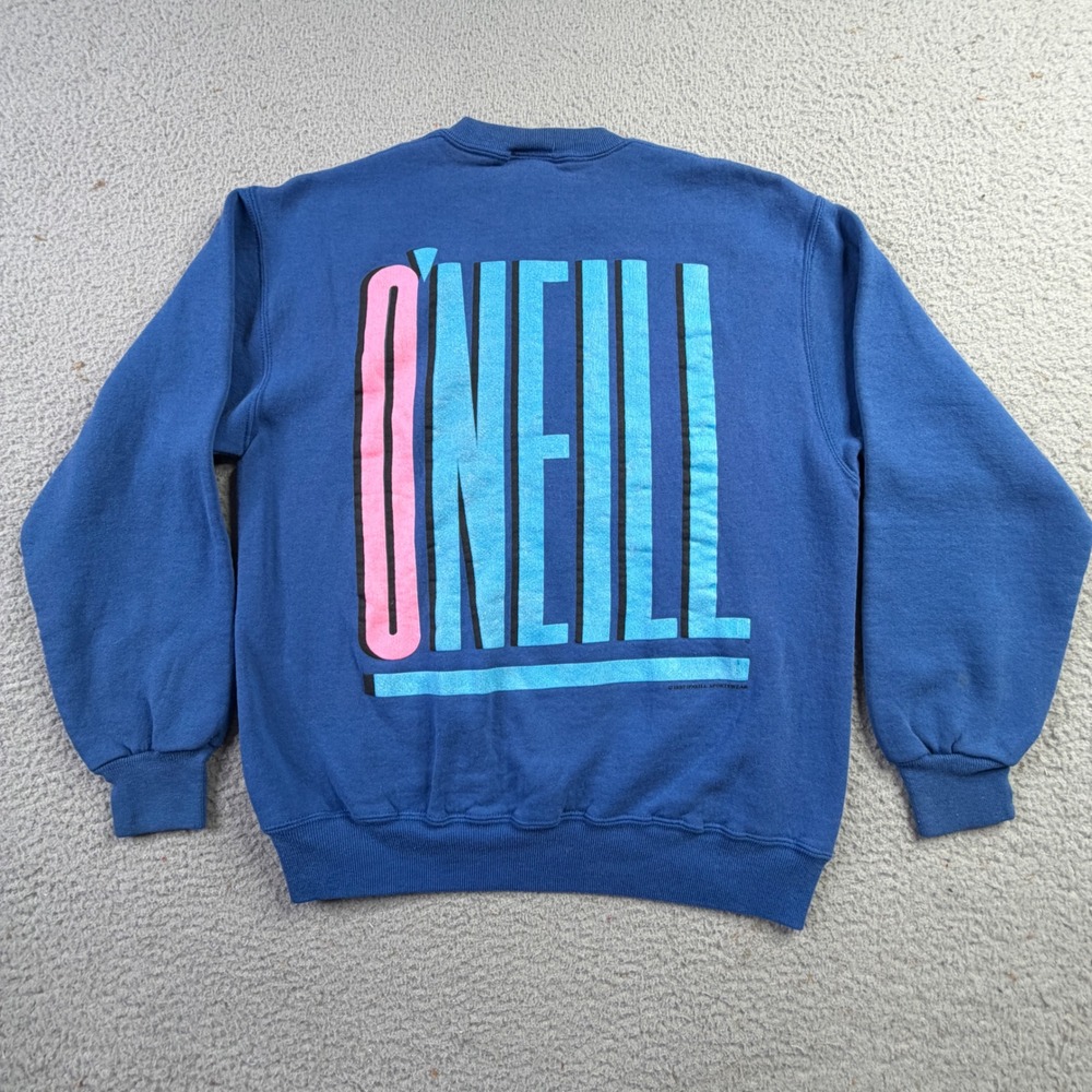 Vintage 1987 O'Neill Crewneck Sweatshirt Surf Beach Wear Made in USA Mens Medium